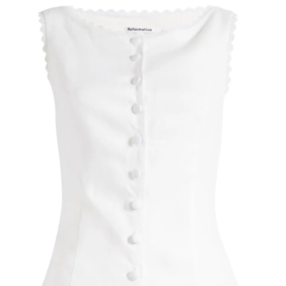 Reformation Amela Linen Top